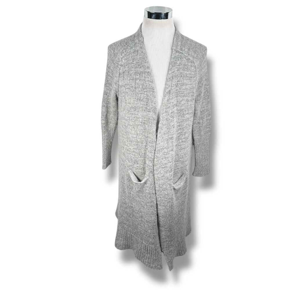 Free People Santa Cruz Maxi Cardigan Sweater Women’s XS Alpaca Blend Long Gray‎